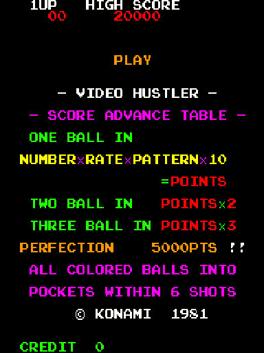 Video Hustler Title Screen